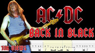 ACDC  Back in Black Bass Tabs By ChamisBass [upl. by Anneiv]