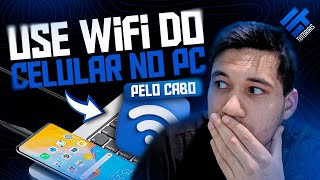 Como Usar a INTERNET DO CELULAR NO PC pelo Cabo USB Rápido e Fácil [upl. by Harrow]