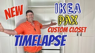 BONUS… Wall Transformation TIMELAPSE With The NEW 2024 IKEA PAX Closet [upl. by Syverson]