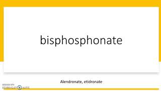 bisphosphonate  alendronate etidronate [upl. by Keyek]