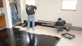 TruCrete  How to apply TruAmour one day epoxy garage flake floor paint [upl. by Walls]