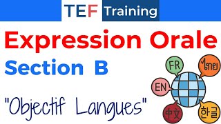 TEF Expression Orale Section B  quot Objectif Langues quot [upl. by Delano163]