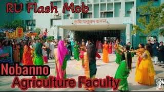 Rajshahi University Flash Mob Nobanno 2023  Agriculture Faculty RU [upl. by Notsuh133]