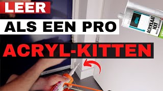 Leer hoe je heel makkelijk professioneel Acrylaatkit mooi kunt afkitten [upl. by Vedis]