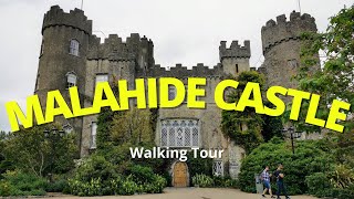 🏰 Malahide Castle Gardens amp Malahide Playground  Walking Tour  Virtual Travel  4K [upl. by Anitsirc]