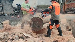 Stihl MS 661 C vs Husqvarna 395 xp [upl. by Aldric976]