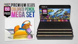 Master Markers  150 Piece Premium Colored Pencil Mega Set [upl. by Minnie]