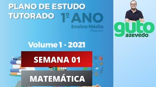 🔴 PET 2021 Volume 1  1º ano Ensino Médio  Semana 1  Matemática  Prof Guto Azevedo [upl. by Ynalem117]