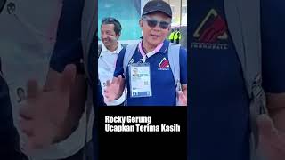 Ucapan Terima Kasih dari Rocky Gerung Pada Pemerintah rockygerung panjattebing [upl. by Halludba250]