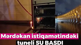 Mərdəkanda avtomobil yolunu su basdı  Maşınlar suyun altında qaldı [upl. by Ormand919]