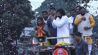 Pawan kalyan election campaign Exclusive visuals  Latur Maharashtra pawankalyan  janasenaparty [upl. by Rheba790]