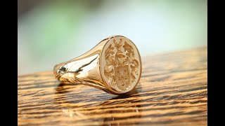 Handcrafting a solid gold signet ring in our jewellery workshop [upl. by Crooks]