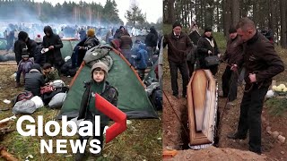 2nd migrant dies at BelarusPoland border volunteers prepare food for the hungry [upl. by Gertrude]