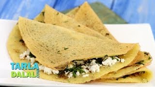 मूंग की दाल और पनीर चिला Moong Dal and Paneer Chila by Tarla Dalal [upl. by Milak496]