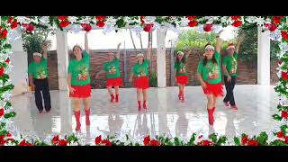 DJ Play A Christmas Song Line Dance Sofia Pia  INA [upl. by Tobiah]