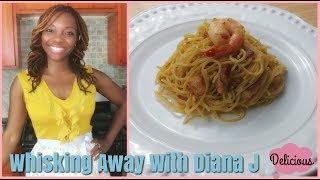 Spaghetti Carbonara With Shrimp  Whisking Away With Diana J Episode 6 with Diana Morin [upl. by Dlarej612]