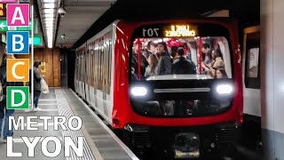 🇫🇷 Lyon Metro  All the Lines  Toutes les Lignes 2022 4K [upl. by Aniat]