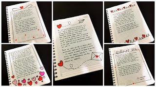 5 márgenes para decorar CARTAS de AMOR [upl. by Allain863]