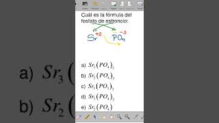 química Cuál es la fórmula del fosfato de estroncio [upl. by Caro]