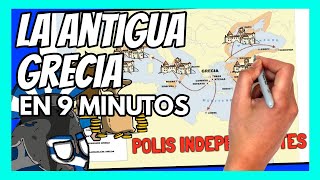 ✅ La historia de la ANTIGUA GRECIA en 9 minutos  Resumen corto y divertido [upl. by Jedd]