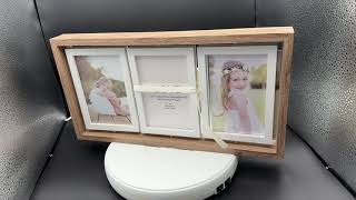 ZEEYUAN 4x6 Rotating Photo Frame Rustic Wooden Picture Frames double sided unboxing amp instructions [upl. by Catherina396]