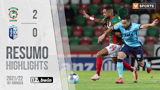 Highlights  Resumo Marítimo 20 FC Vizela Liga 2122 16 [upl. by Idieh]