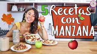 5 RECETAS CON MANZANA PARA EL OTOÑO 🍎🍁Yovana [upl. by Ylehsa]