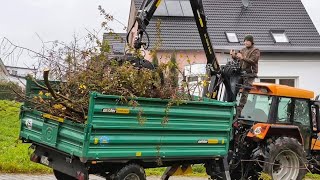 Reisig laden mit Oehler Rückewagen am Case CS 68 [upl. by Aeikan]