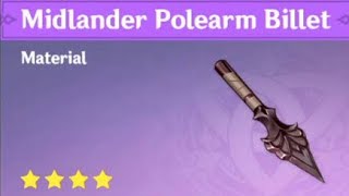 HOW TO GET FREE MIDLANDER POLEARM BILLET Genshin Impact [upl. by Bovill]