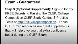 FREE College Composition CLEP Practice Tests  Discover this Secret to PASS CLEP GUARANTEED PT 33 [upl. by Elephus377]