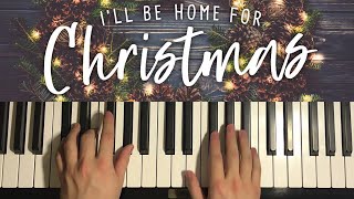 How To Play  Ill Be Home For Christmas Piano Tutorial Lesson [upl. by Straus105]