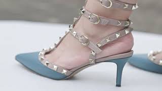 2023 ON FOOT Valentino Garavani Rockstud Heels AND Honest Review [upl. by Fanestil]