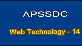 Web Technology 14  APSSDC  MANATV  27022018 [upl. by Elicec301]