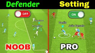 How to Defending Like PRO  Use This Best Settings and Tutorial Skills  efootball 2024 Mobile [upl. by Eed]