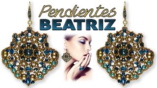 PENDIENTES BEATRIZ Miyuki Superduo GemDuo Pinch [upl. by Ellatsyrc]