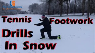 Tennis Footwork  Training in Winter [upl. by Edyak]