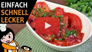 Tomatensalat  Rezept Videos [upl. by Gaskin291]