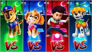 Paw Patrol Teams  Chase 🆚 Skye 🆚 Ryder 🆚 Marshall 🎶 Tiles Hop EDM Rush [upl. by Beauvais621]