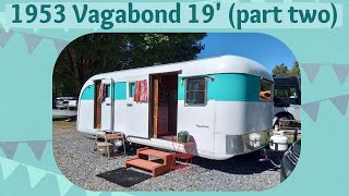 1953 Vagabond 19 Vintage Trailer Tour part two [upl. by Robinett]