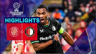 Girona vs Feyenoord 23 Highlights amp Samenvatting  UEFA Champions League 2024 [upl. by Akcebar]