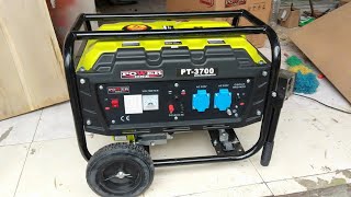 Review genset POWER ONE PT3700 2000 Watt [upl. by Gord]