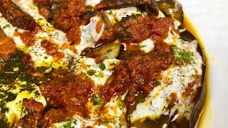 Borani Banjan Restaurant Style برانی بادنجان به سبک رستورانت Eggplant Recipe [upl. by Haizek]