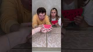 Choose food challenge 😂 Why was he replaced with a real watermelon 🙄 shorts Best video by Hmelkofm [upl. by Ocisnarf]