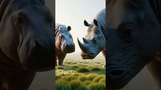 Hipporhinus or Rhippopotamus animalhybrid animals lion trending trendingshorts youtubeshorts [upl. by Nellaf]