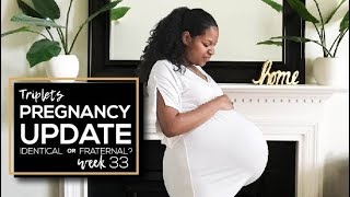 Triplets 33 Week Pregnancy Update  Identical or Fraternal [upl. by Charyl]