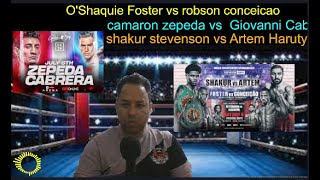 Shakur Stevenson vs Harutyunyan  camaron zepeda vs Cabrera  OShaquie Foster vs robson coseicao [upl. by Cavan133]