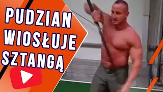 Pudzian  wiosłowanie sztangą trening MMA [upl. by Ferwerda265]