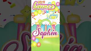 Bounce house birthday animated video invitation [upl. by Anairb]