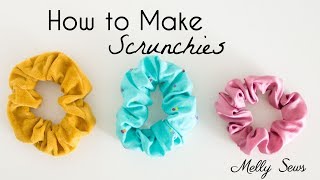 How to Sew Scrunchies  DIY Hair Band Tutorial [upl. by Otila]