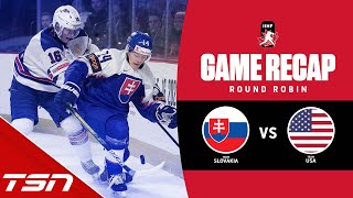 Slovakia vs USA  2023 World Juniors Highlights [upl. by Nylyak500]